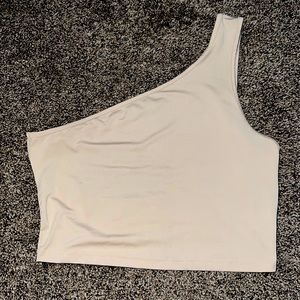 One shoulder Crop top Tank